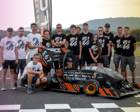 FSE.11 - newest generation of car on racetrack in Novi Marof, Croatia during Formula Student Alpe Adria