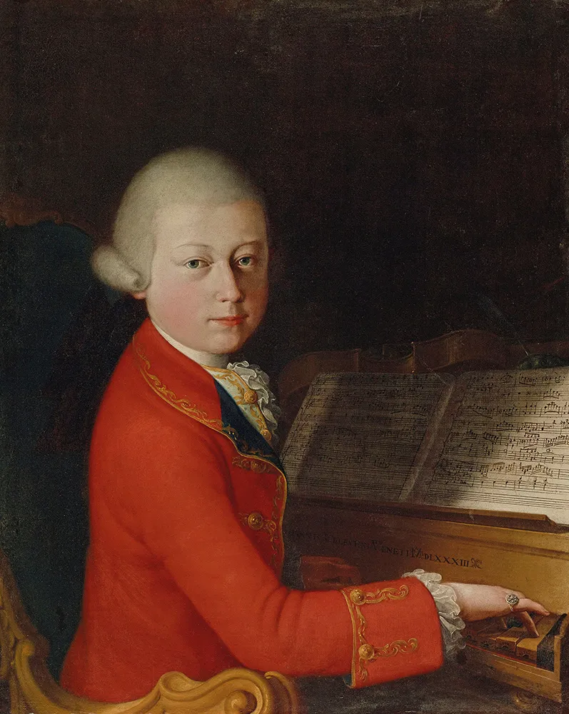 A portrait of Mozart, aged 14, in Verona, 1770, by Saverio dalla Rosa