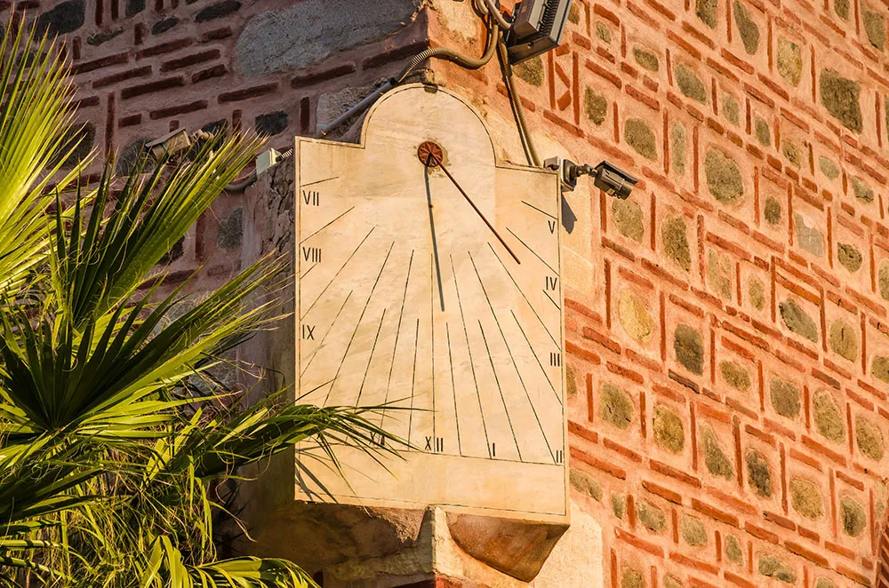 Old sun clock in Plovdiv, Bulgaria
