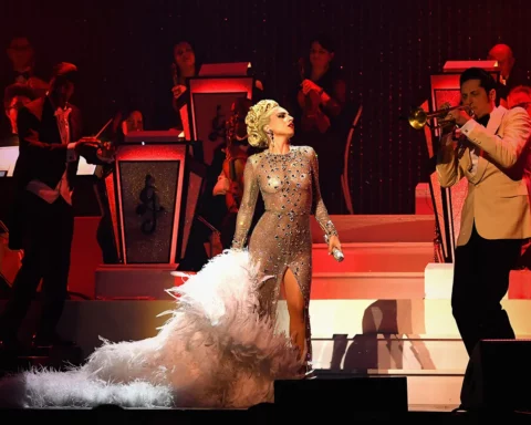 Lady Gaga performs during her JAZZ & PIANO residency at Park Theater at Park MGM on January 20, 2019 in Las Vegas, Nevada
