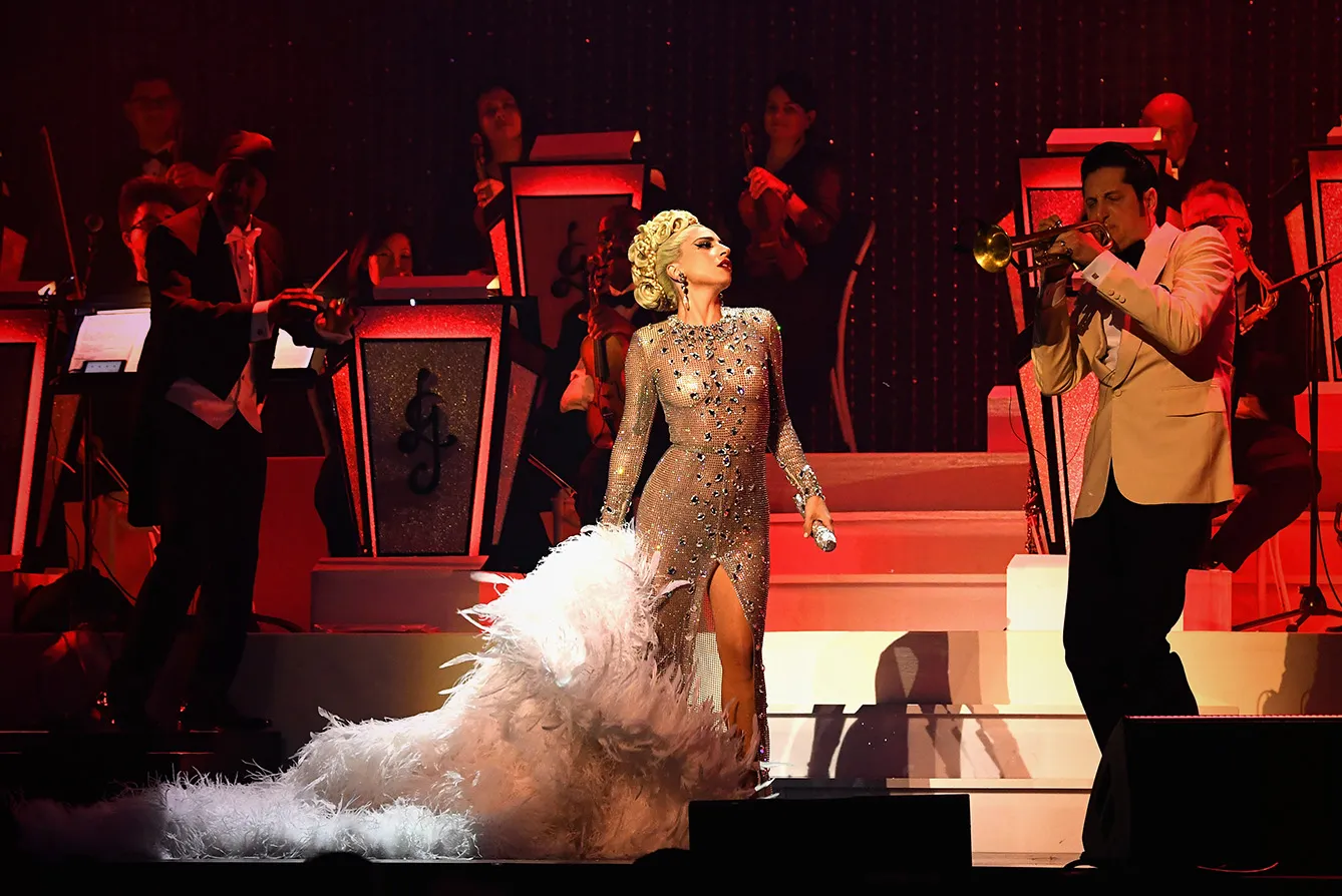 Lady Gaga performs during her JAZZ & PIANO residency at Park Theater at Park MGM on January 20, 2019 in Las Vegas, Nevada