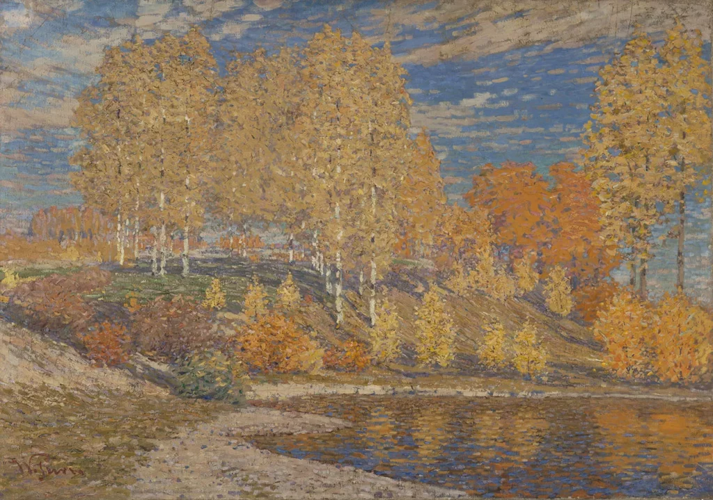 Vilhelms Purvītis. Autumn Sun (Autumn Gold). No later than 1910. Oil on canvas.