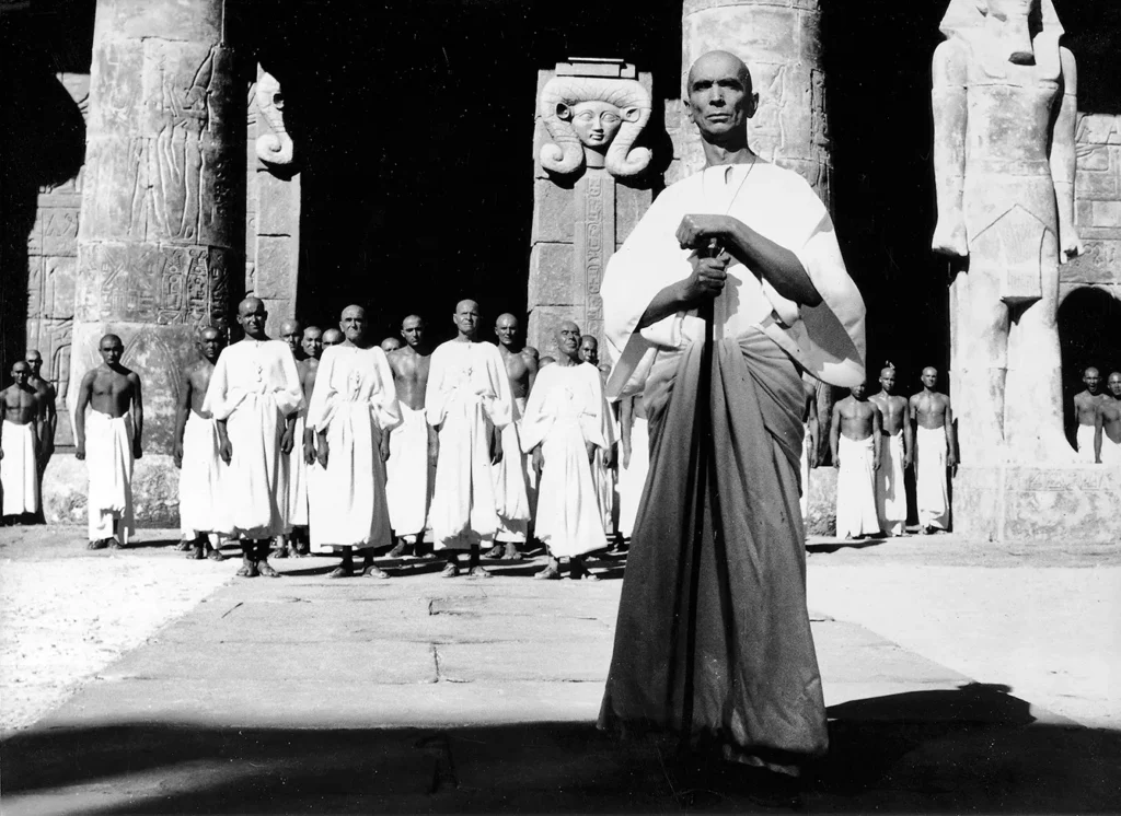 1965, still from the film "Pharaoh", directed by Jerzy Kawalerowicz, with Jozef Czerniawski on the photo.