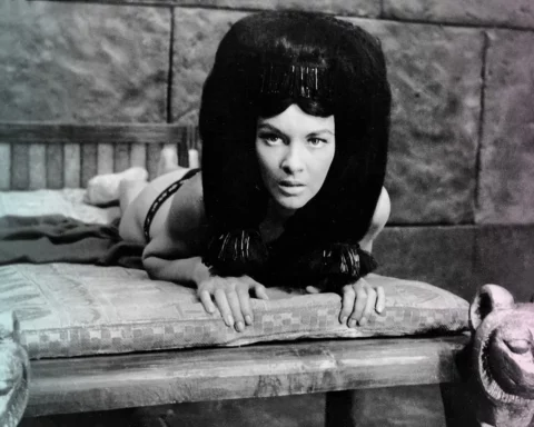 1965, still from the film "Pharaoh," directed by Jerzy Kawalerowicz, with Barbara Brylska oh the photo.