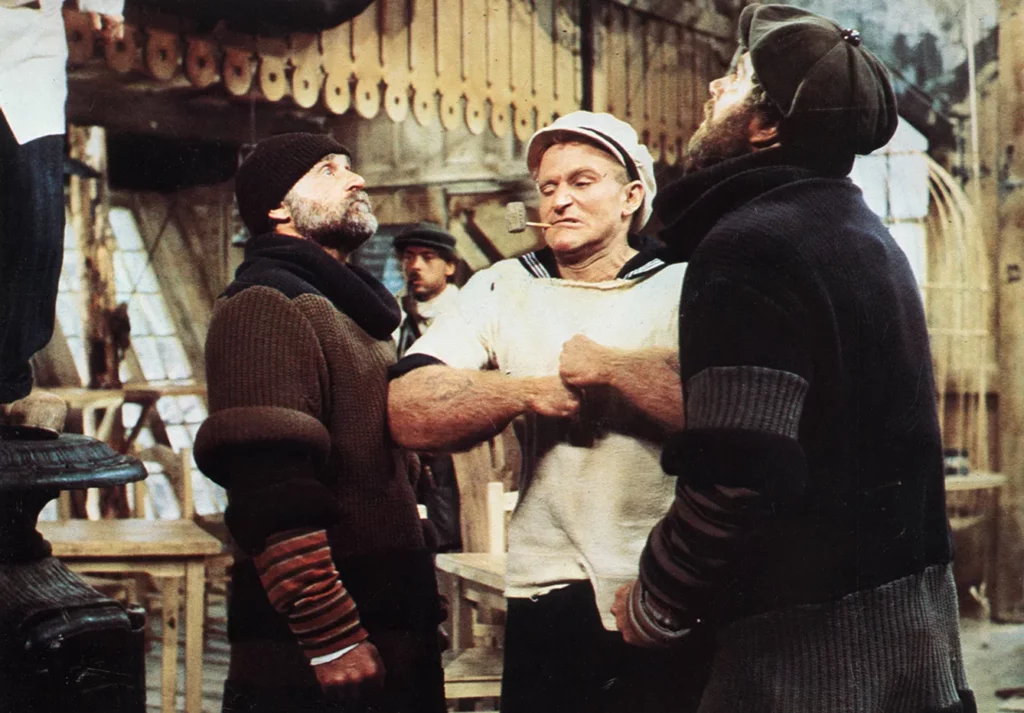Robin Williams as Popeye in 1980 movie