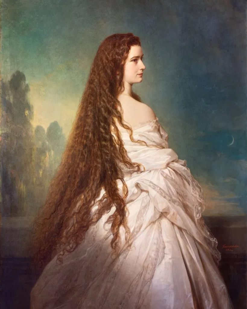 Elisabeth in a painting by Franz Xaver Winterhalter (1865)