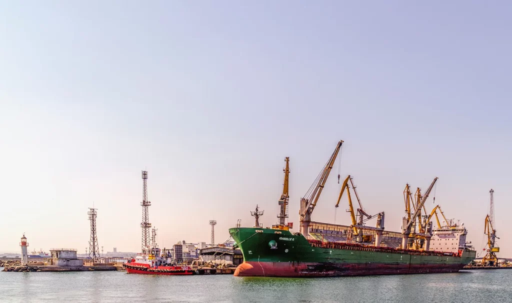 Port of Burgas in operations.