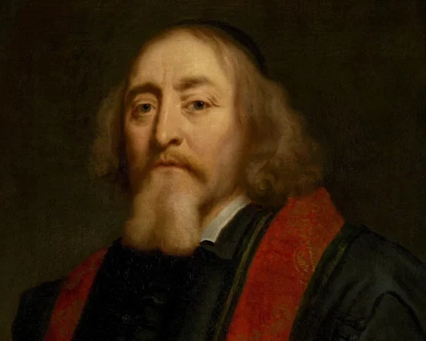 Portrait of Jan Amos Comenius (Komensky) (1592-1670). Czech humanist and educator. Expelled as predecessor of the Moravian or Bohemian Brethren Church and settled in Amsterdam since 1656.