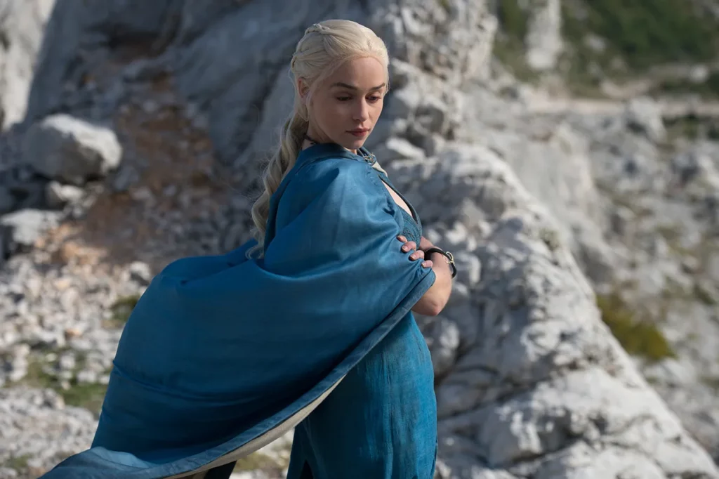 Game of Thrones, Emilia Clarke as Daenerys Targaryen.