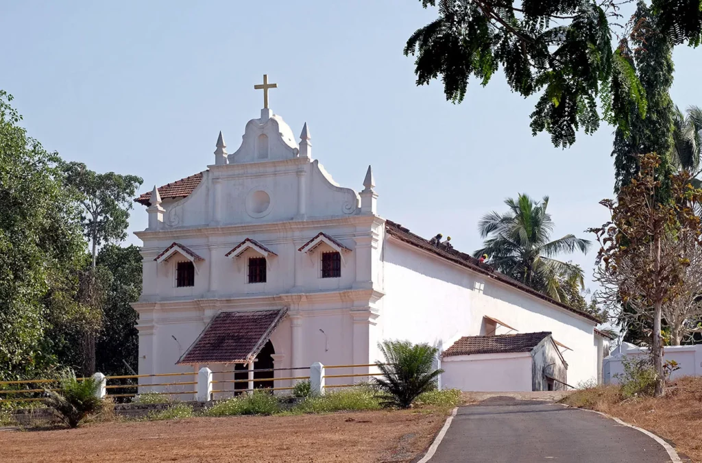Saint Blaise Catholic Church in Gandaulim, Goa, India.