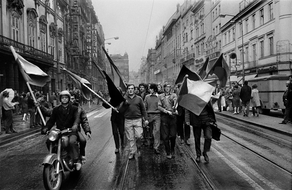 CZECHOSLOVAKIA. Prague. August 1968. Protesting the Warsaw Pact troops invasion.