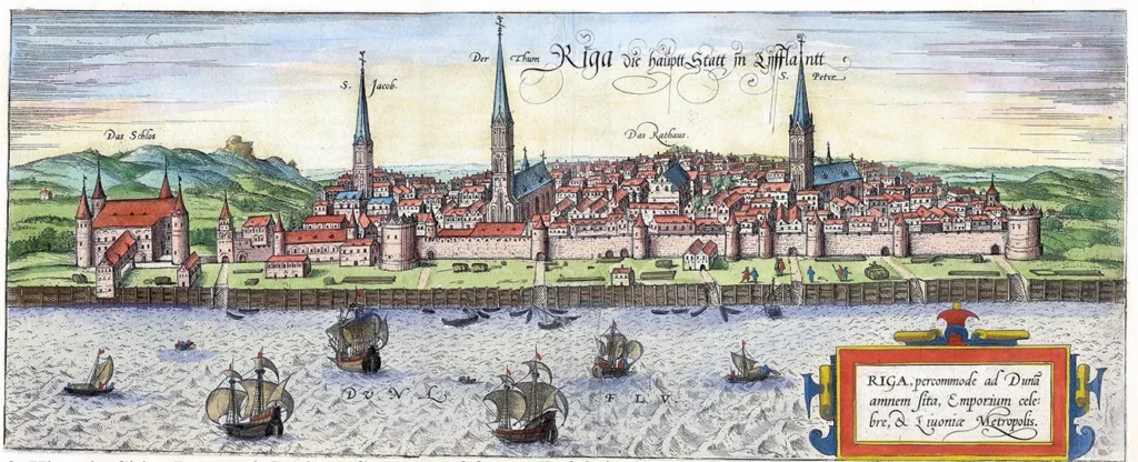 Panorama of Riga, 1572.