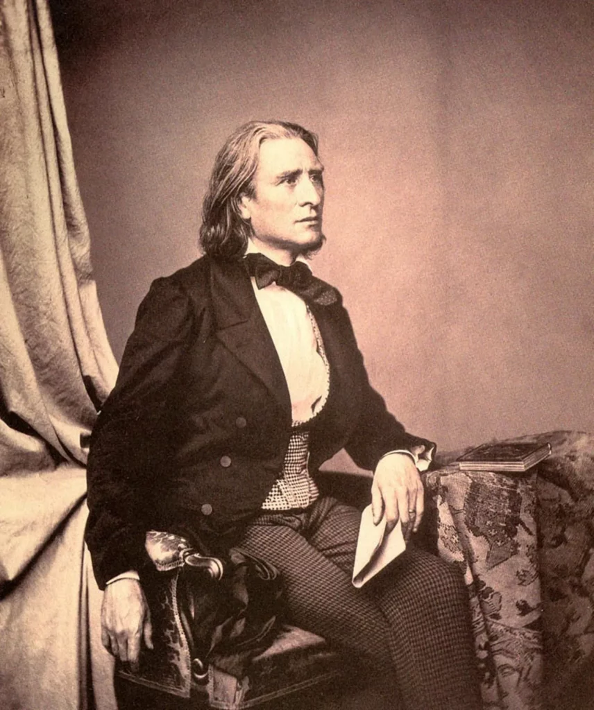 Composer and pianist Franz Liszt, 1858.