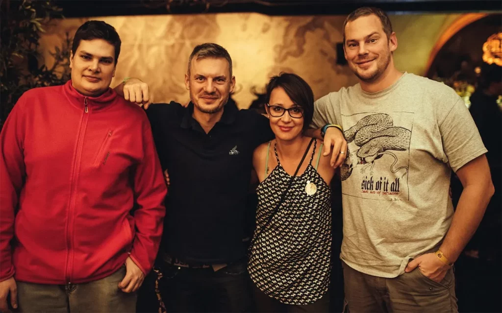 From left: Marian Fridrich, Šimon Šicko, Lucia Šicková, Filip Fischer - co-founders of Pixel Federation.