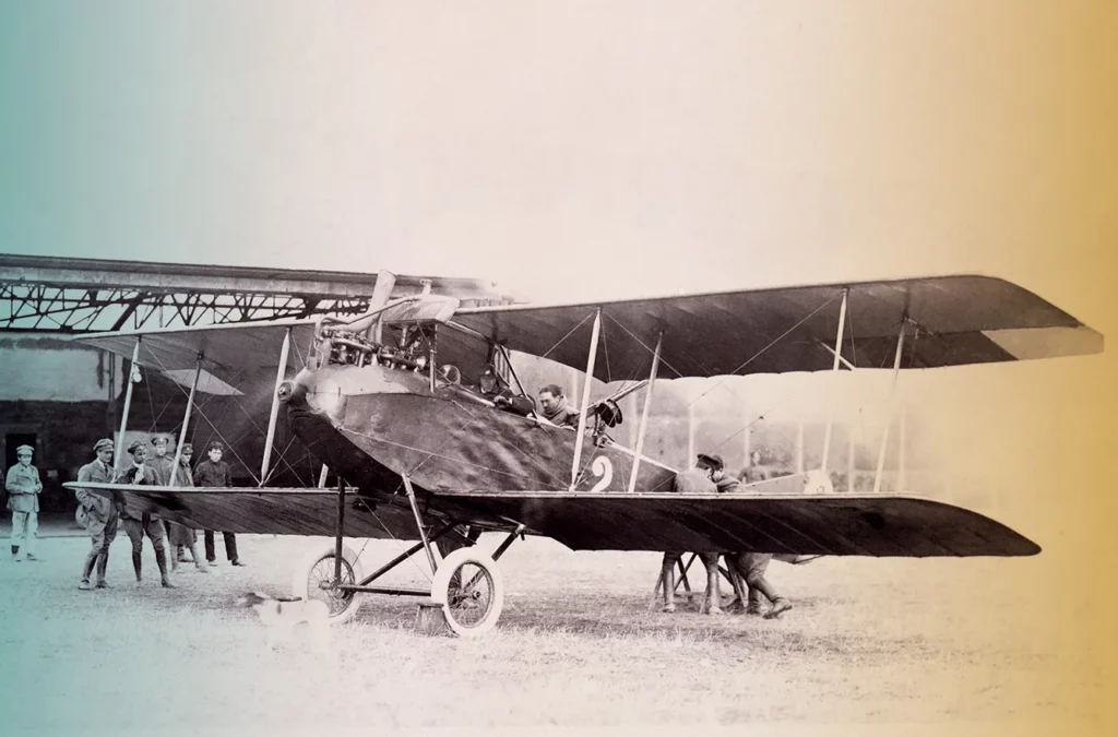 Albatros, a Bulgarian military aircraft, 1912-13. First Balkan War, Bulgaria.