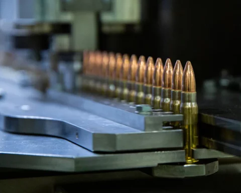 Production bullet for automatic rifle. 7.62 mm bullet.