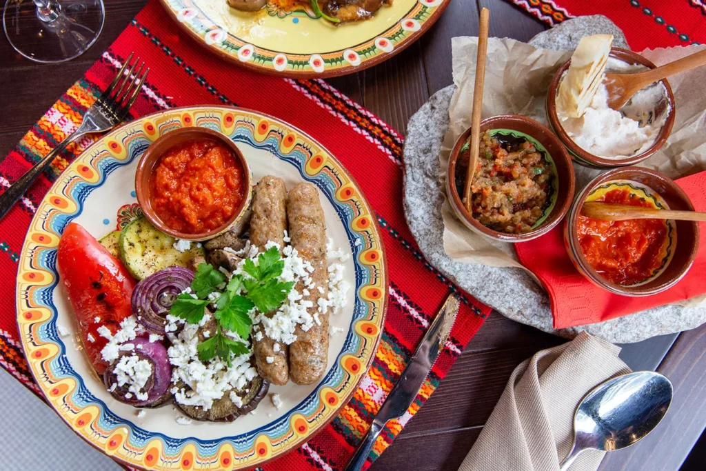Traditional Bulgarian dishes.