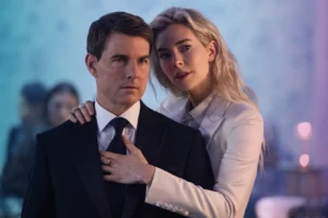 Tom Cruise and Vanessa Kirby in "Mission: Impossible Dead Reckoning Part One", 2023