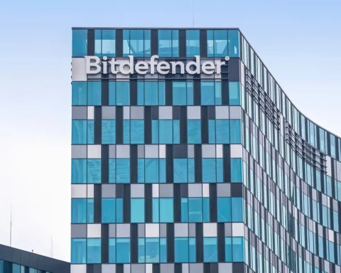 Bucharest, Romania - 05.01.2021: Bitdefender headquartere office building in Bucharest. Bitdefender is a Romanian cybersecurity technology company.