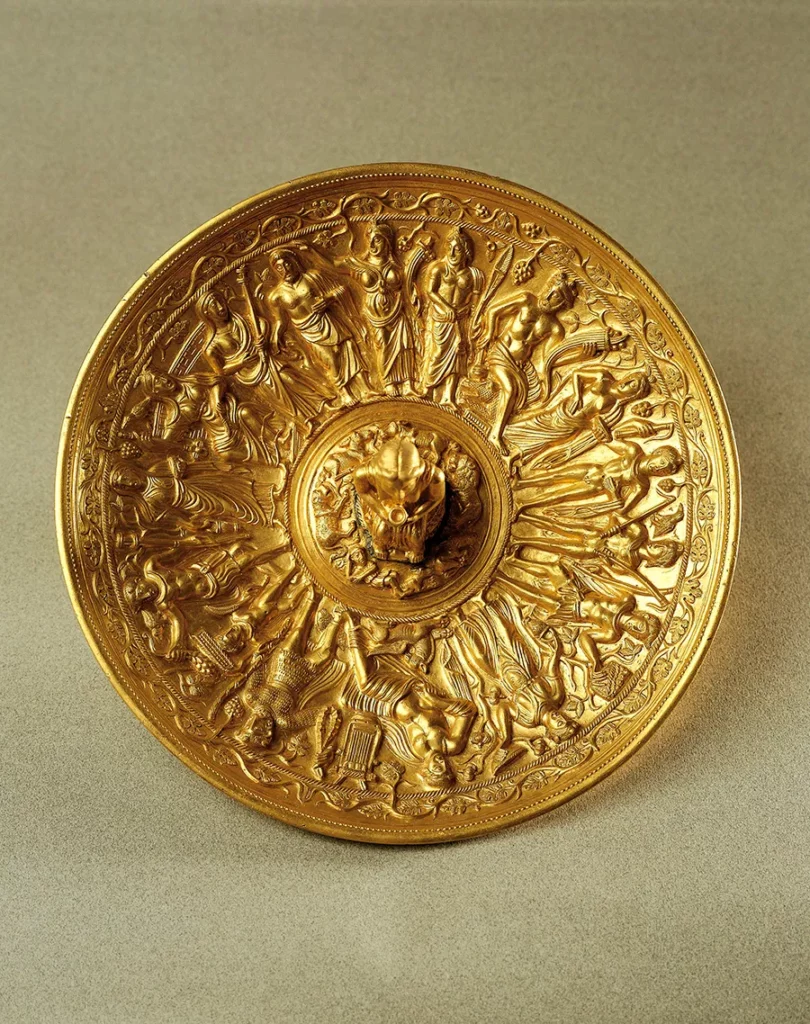Romania, Repousse gold patera from the Pietroasele treasure, found in 1837.