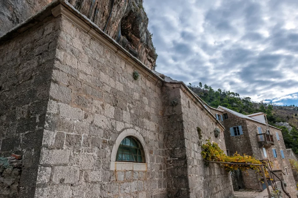 Pustinja Blaca Monastery on a hill in Brac Island, Split-Dalmatia County, Croatia, Europe